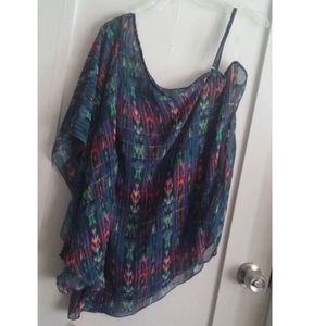Peacock off shoulder Top